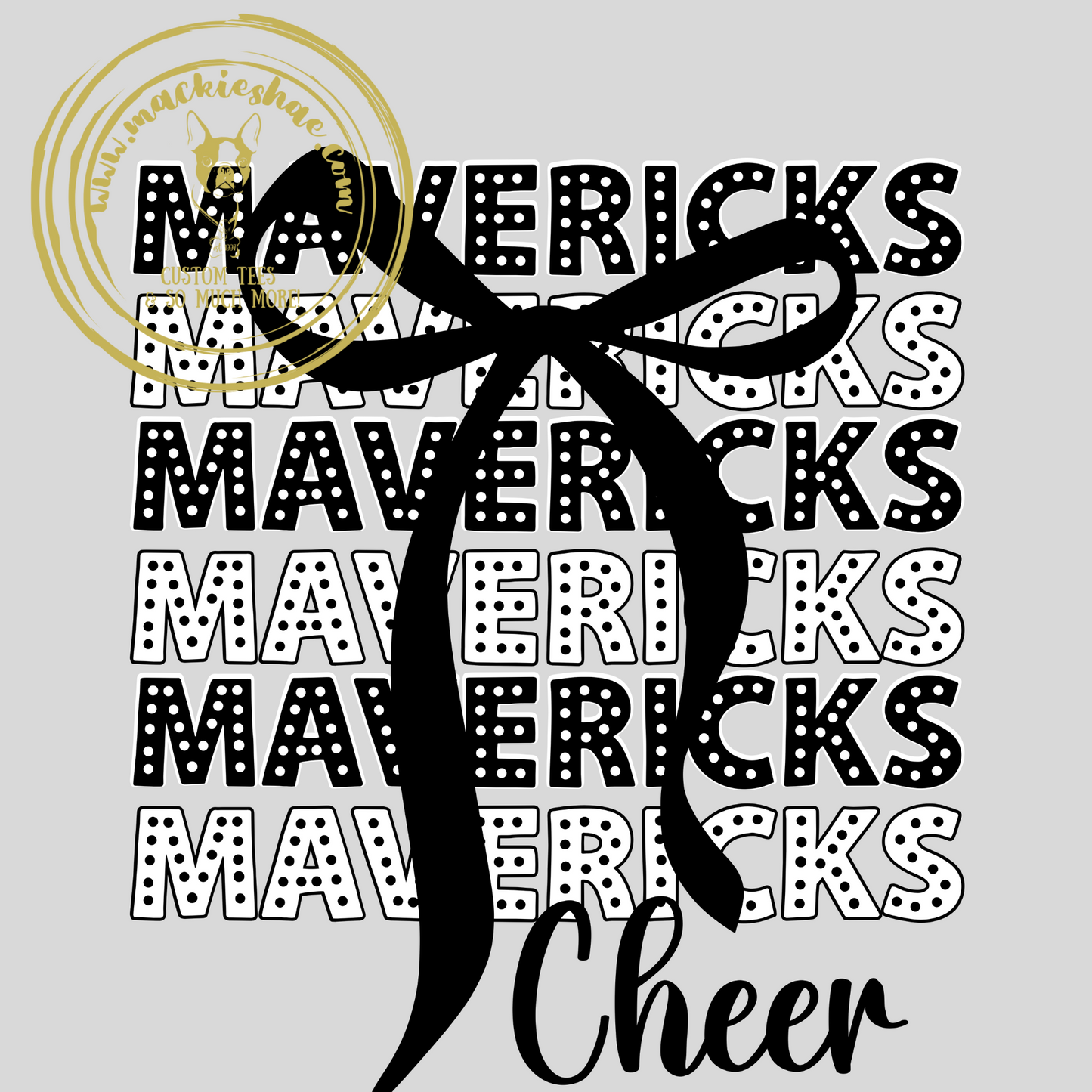 MSHS Cheer- Mavericks Polka Dot with Bow Womens Weekend Fleece Sweatshirt, Adult