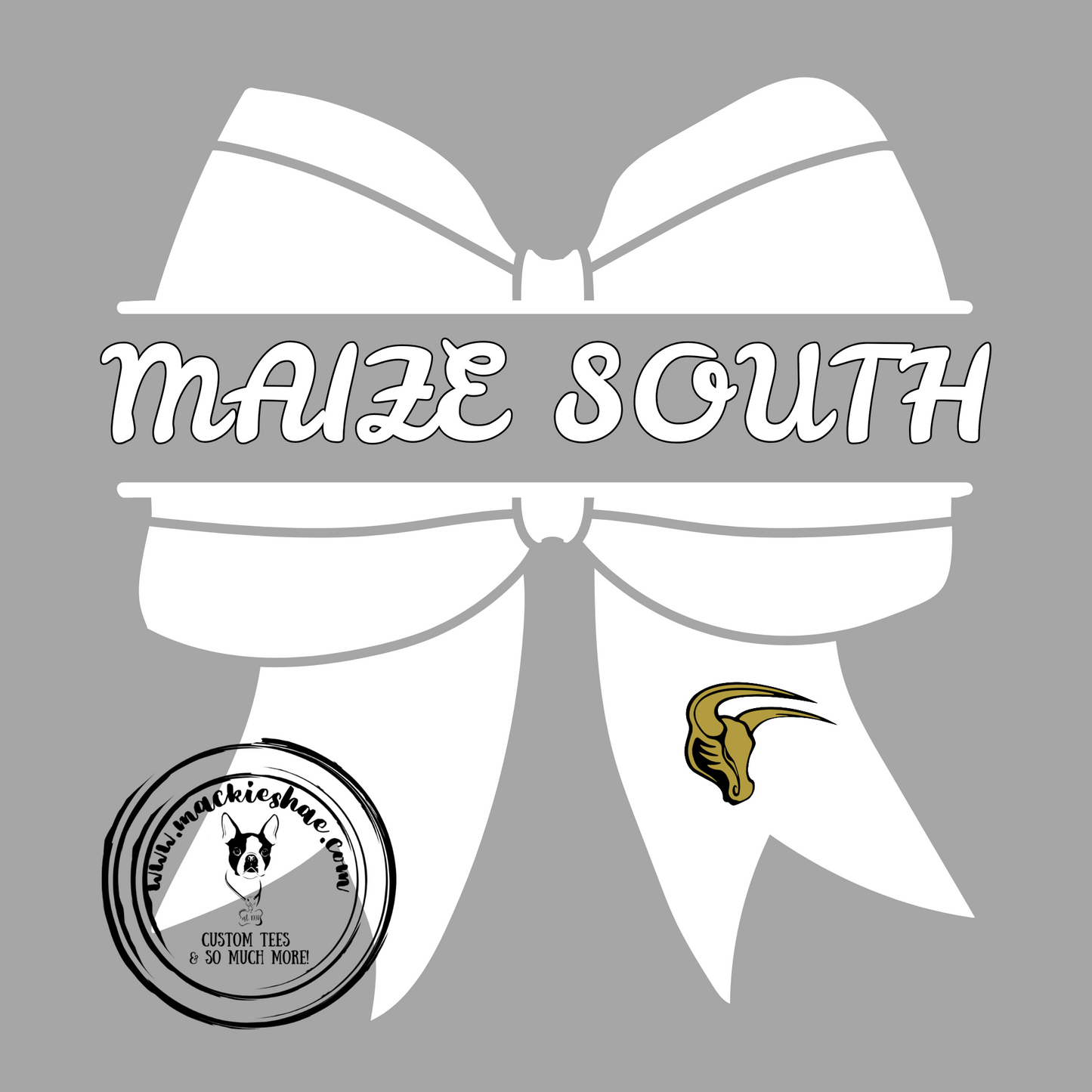 MSHS Cheer- Maize South White Bow with Mav Womens Jersey Muscle Tank