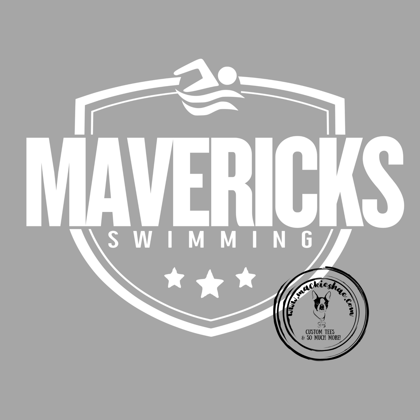 Mavericks Swimming Star Custom Shirt for Youth and Adults, Black Gear