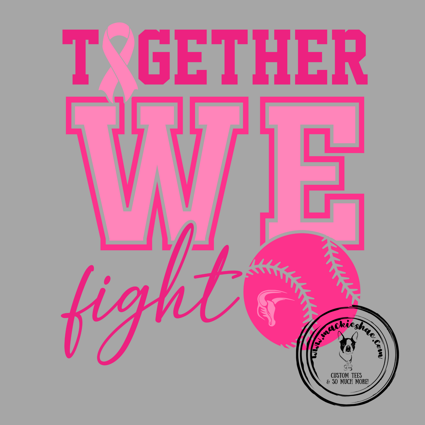 Maverick Softball/Baseball Together We Fight Custom Shirt for Youth and Adults, Black Gear