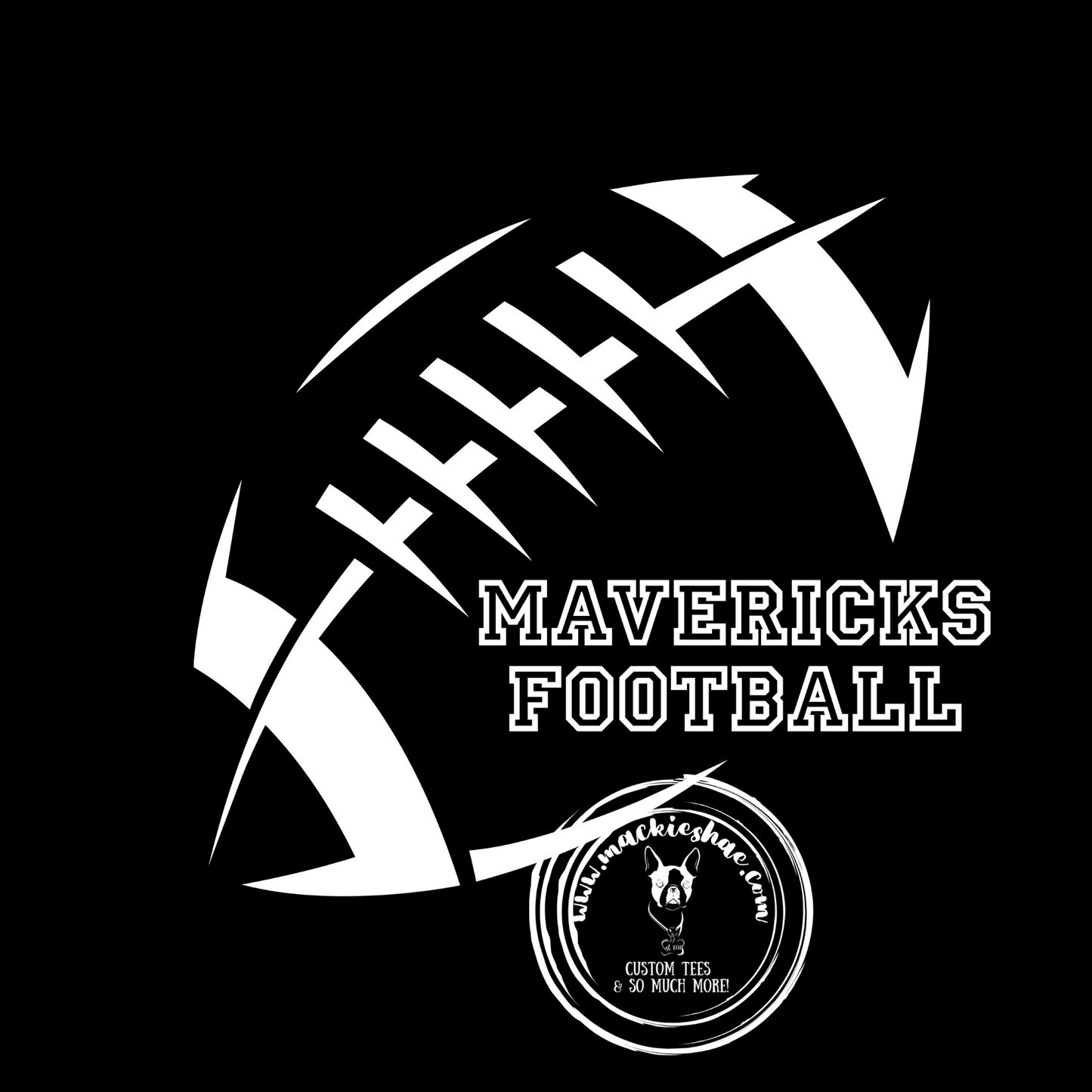 Mavs- Mavericks Football Black Gear