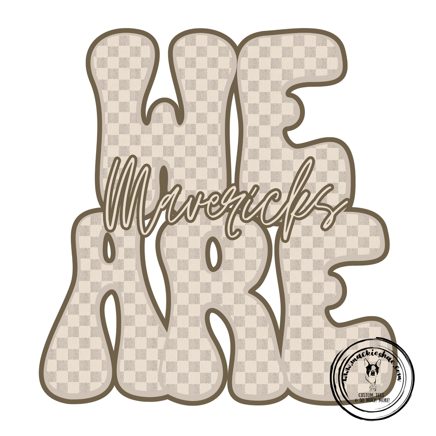 Mavs- We are Mavericks Neutral Plaid White Gear