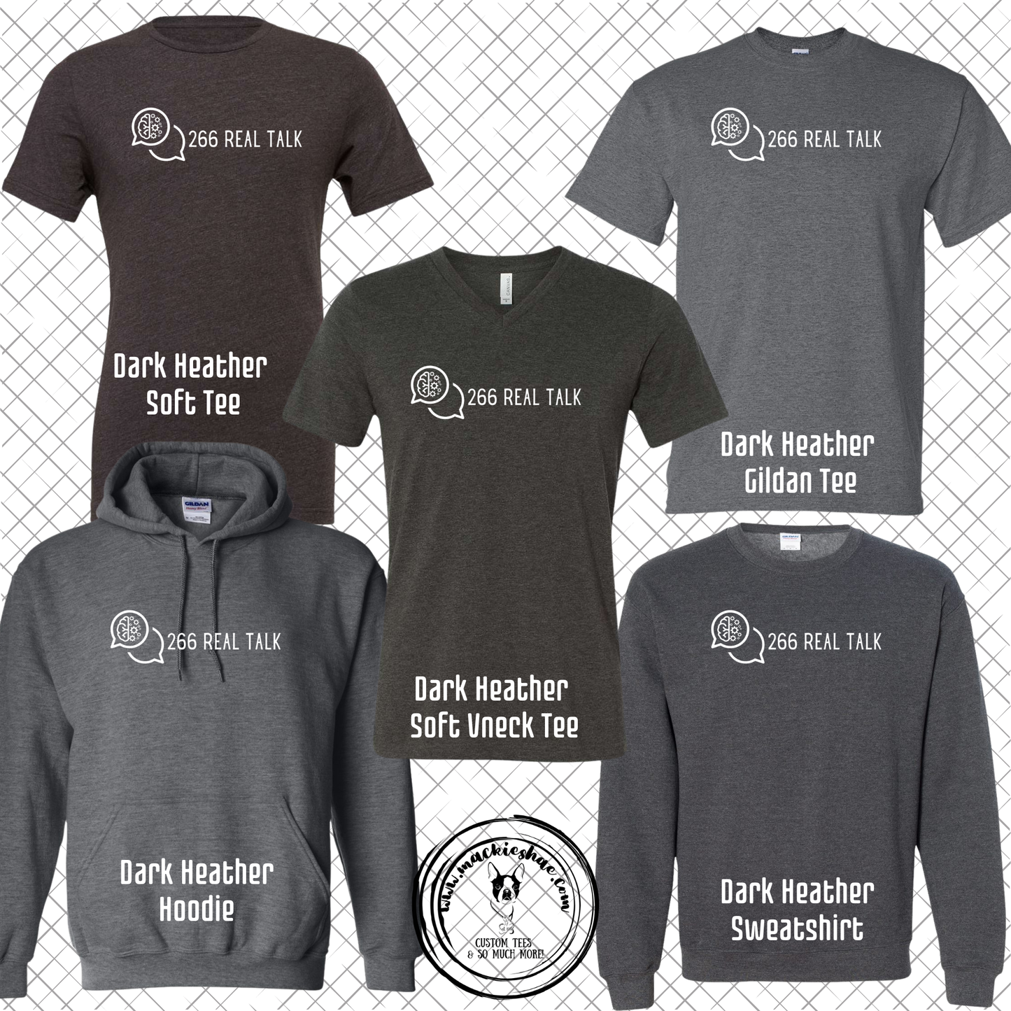 266 Real Talk- 266 Real Talk Logo Dark Grey Gear