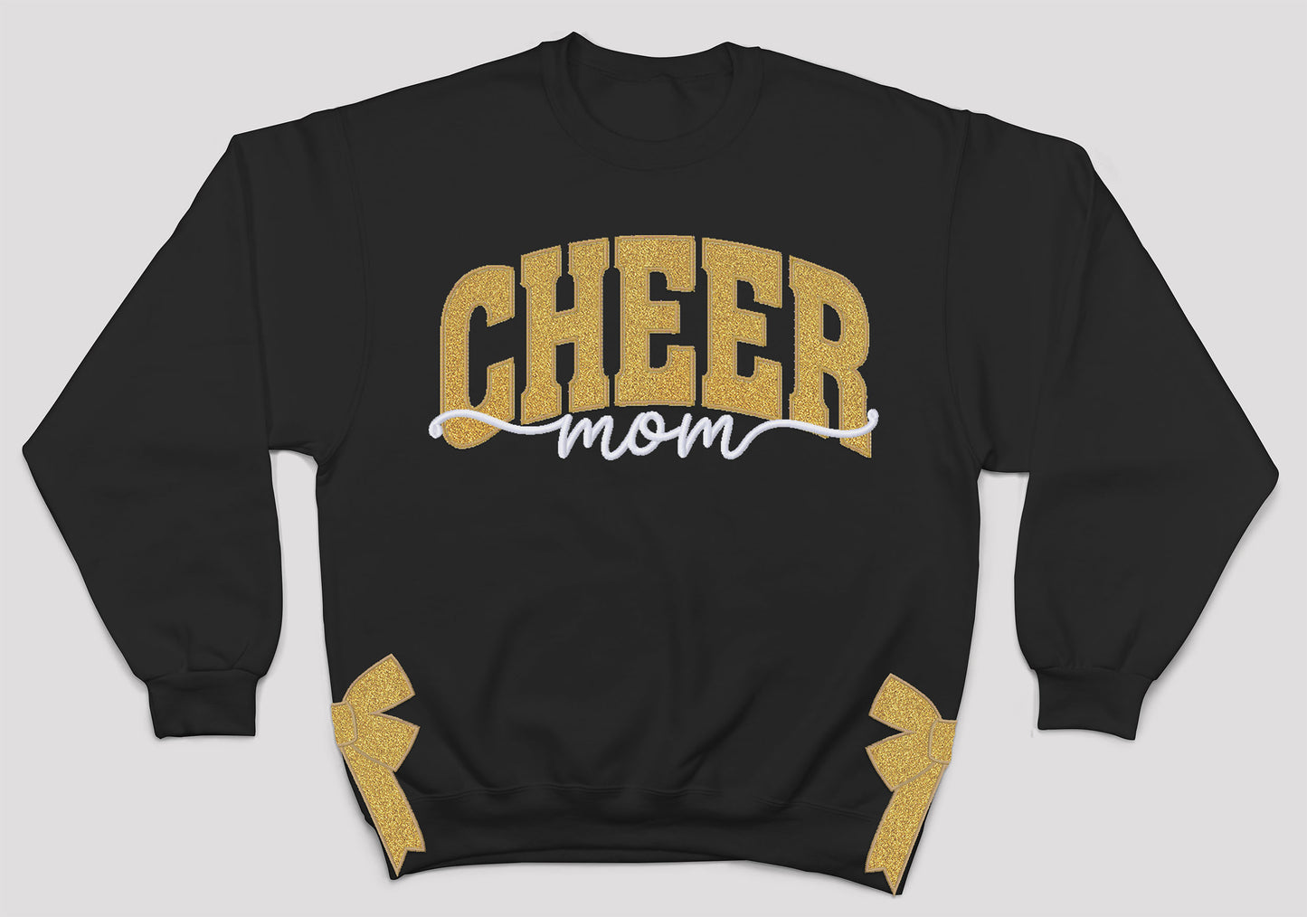 MSHS Cheer-Cheer Personalized Glitter Applique and Embroidered Crewneck Sweatshirt