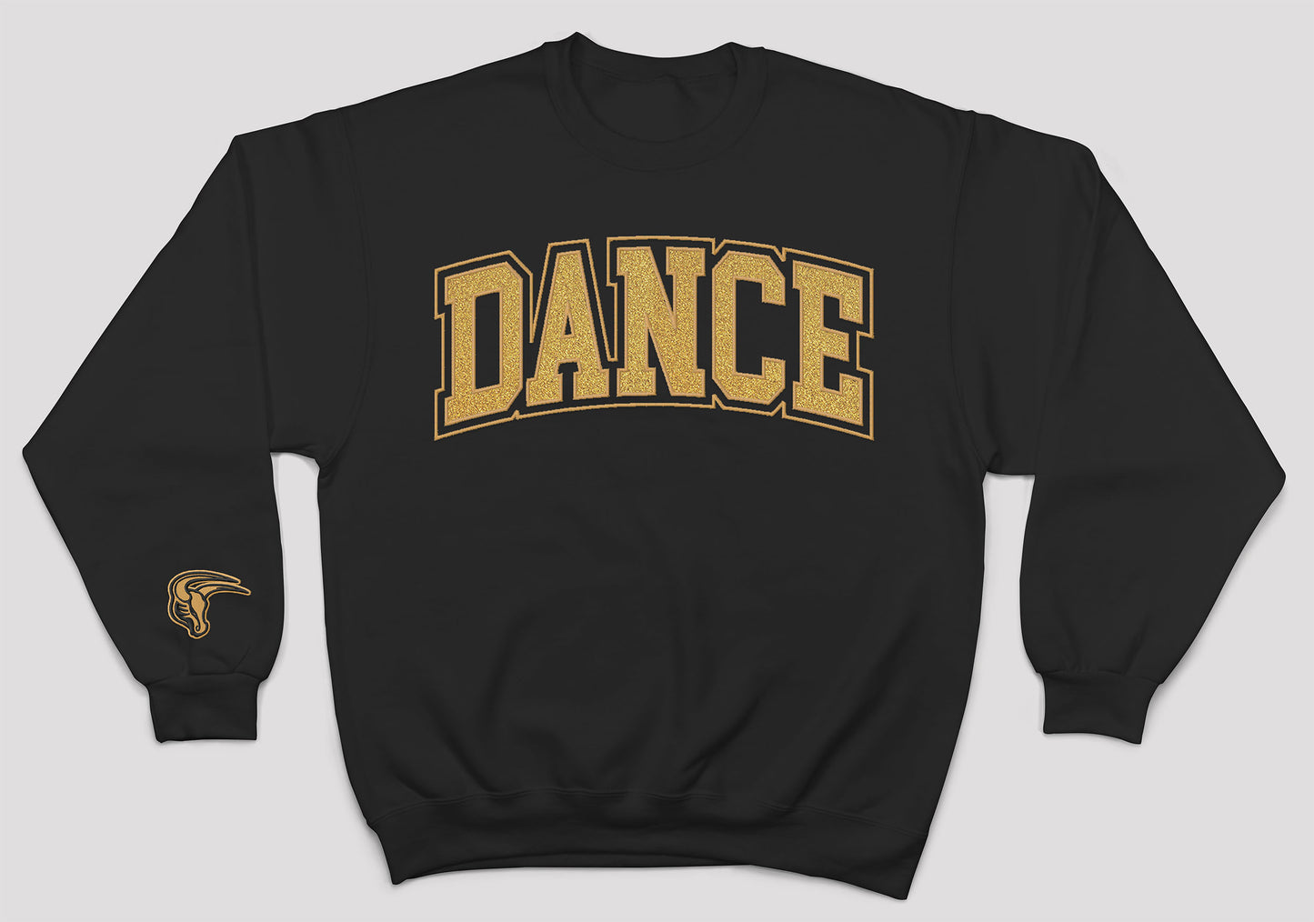 MSHS Dance- Dance Personalized Glitter Applique and Embroidered Crewneck Sweatshirt (with no title across Dance)