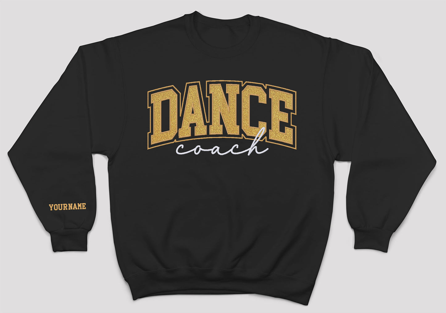 MSHS Dance- Dance Personalized Glitter Applique and Embroidered Crewneck Sweatshirt