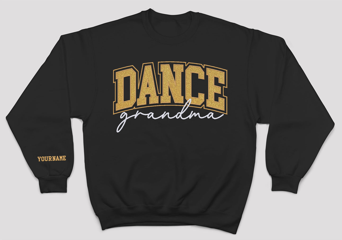 MSHS Dance- Dance Personalized Glitter Applique and Embroidered Crewneck Sweatshirt
