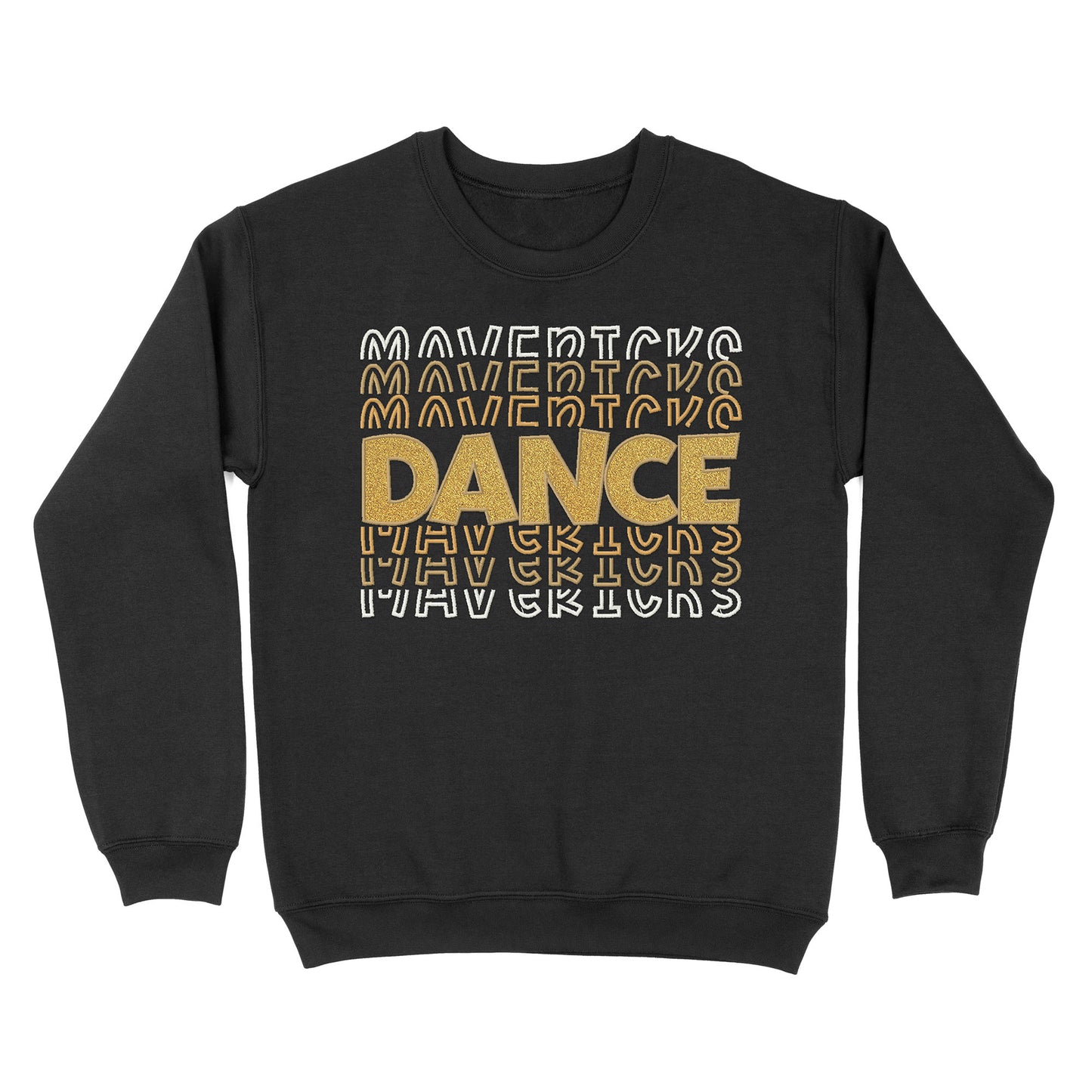 MSHS Dance- Mavericks Stacked Dance Embroidered & Glitter Applique Crewneck Sweatshirt