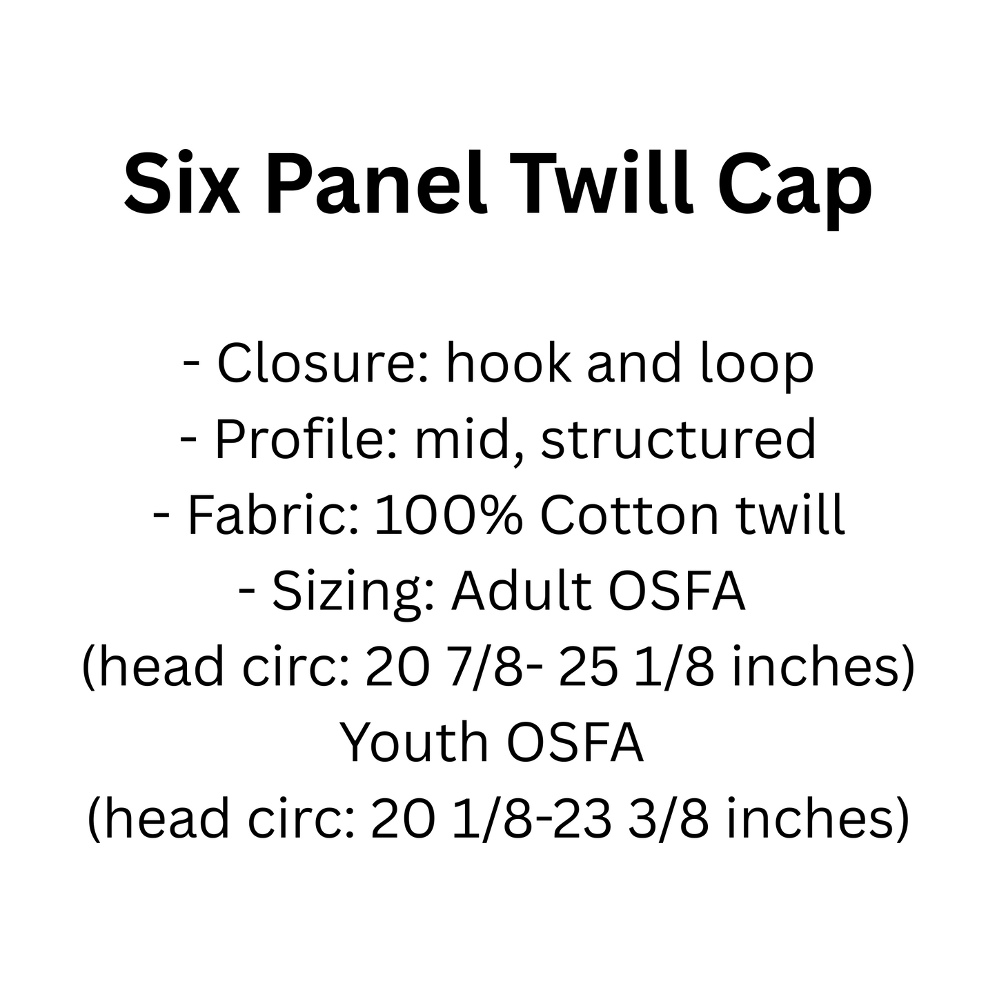 OK- Panthers Paw Embroidered Six Panel Twill Hook & Loop Hat, Youth & Adult Sizes