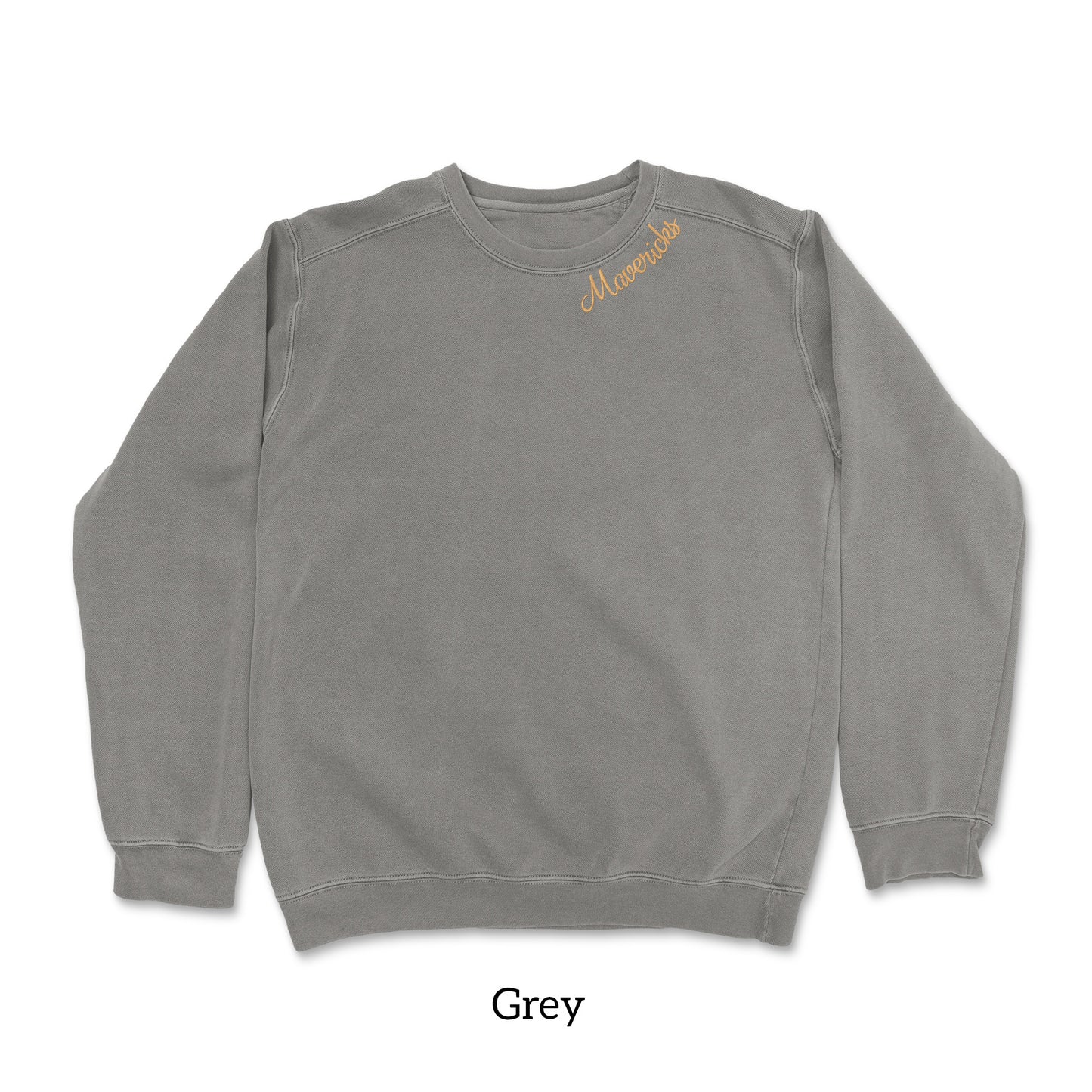 Mavs- Mavericks Neckline Embroidered Blend Crewneck and Garment Dyed Sweatshirt