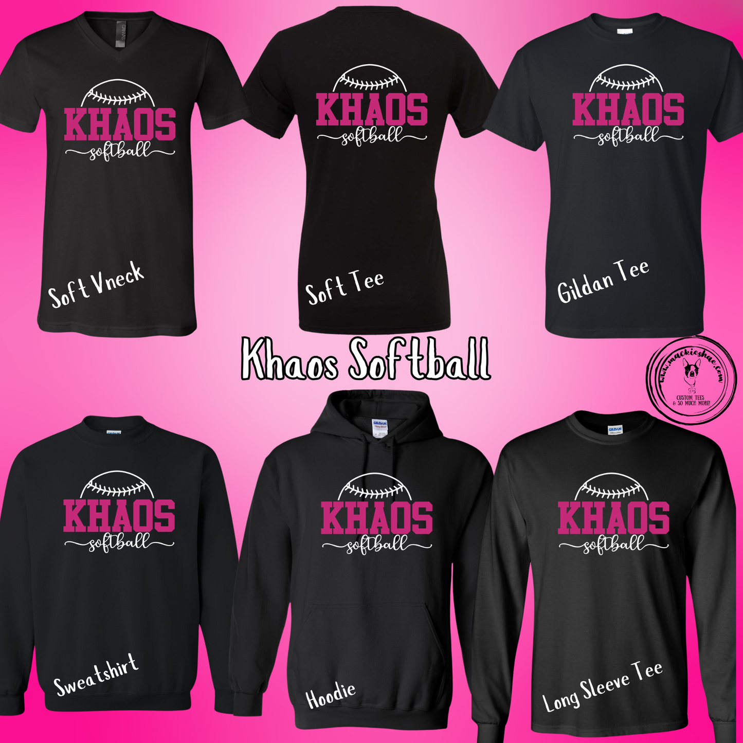 Khaos- Khaos Softball with Ball Black Gear