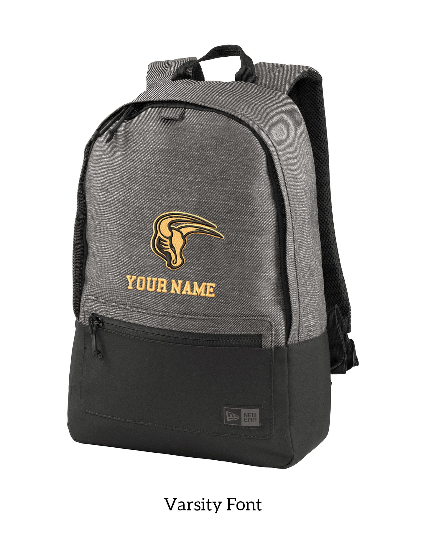 MSIS PTO-Maverick New Era Legacy Black and Grey Backpack with Embroidery Design, Personalize with your Name!