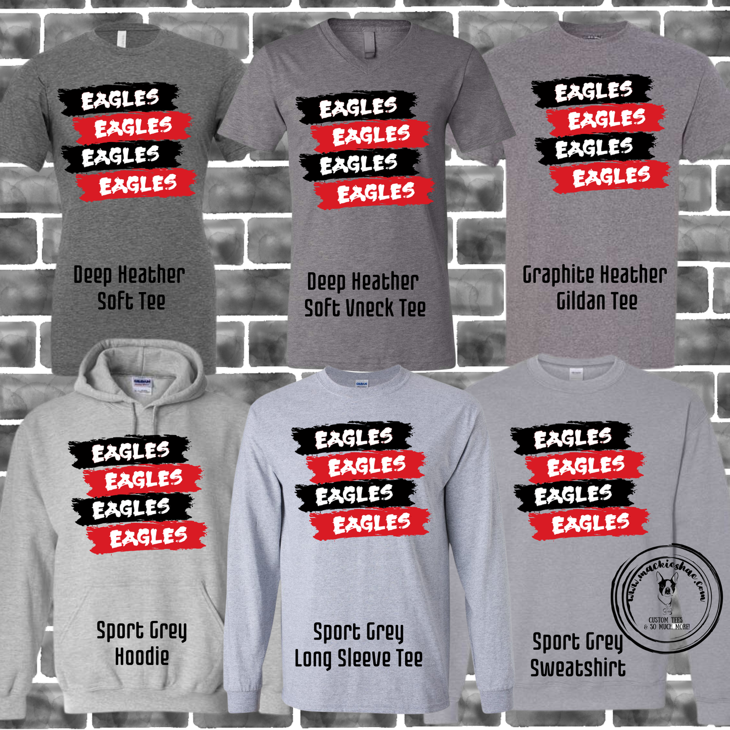 MIS- Eagles Brushed Stripes Grey Gear