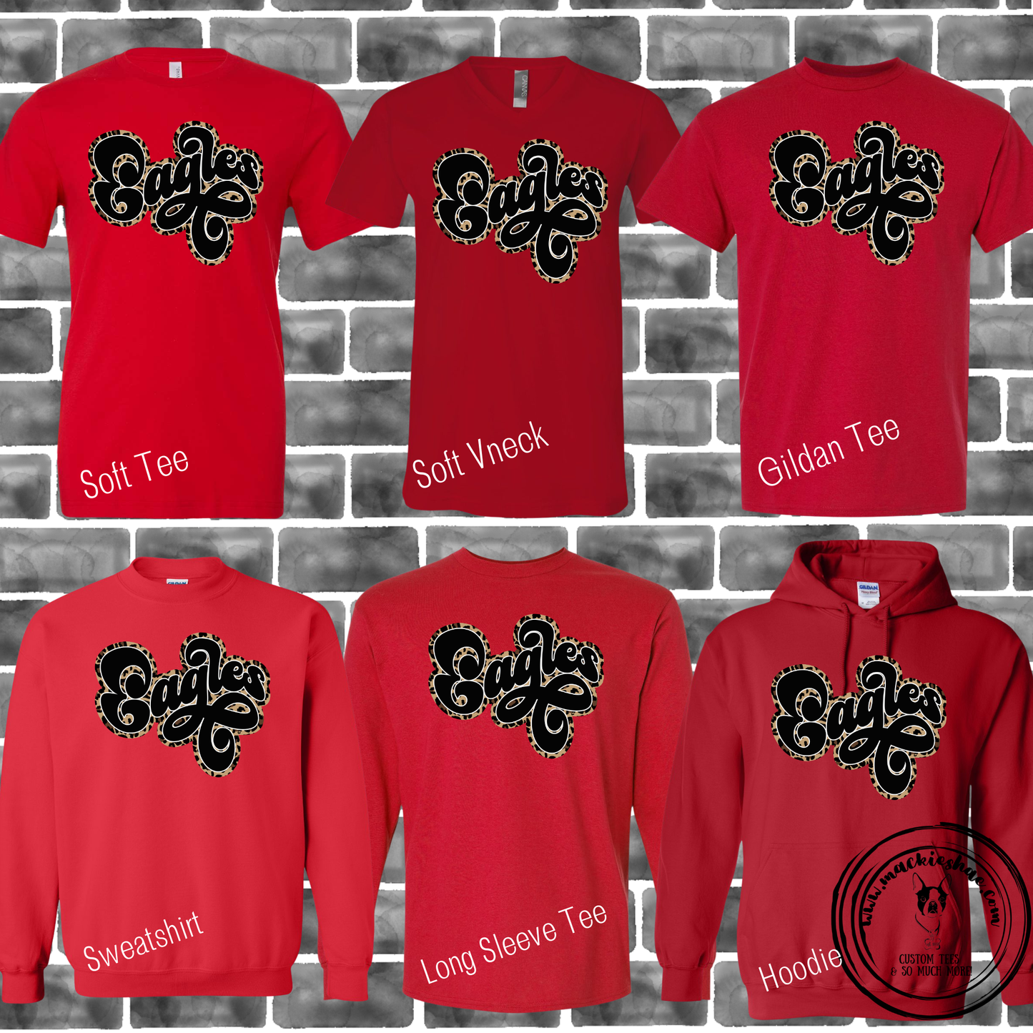 MIS- Eagles Leopard Retro Red Gear