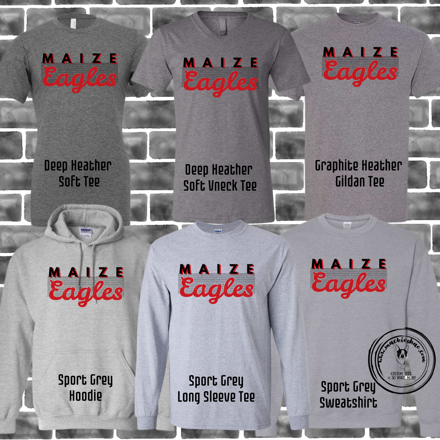 MIS- Maize Eagles Lines Grey Gear