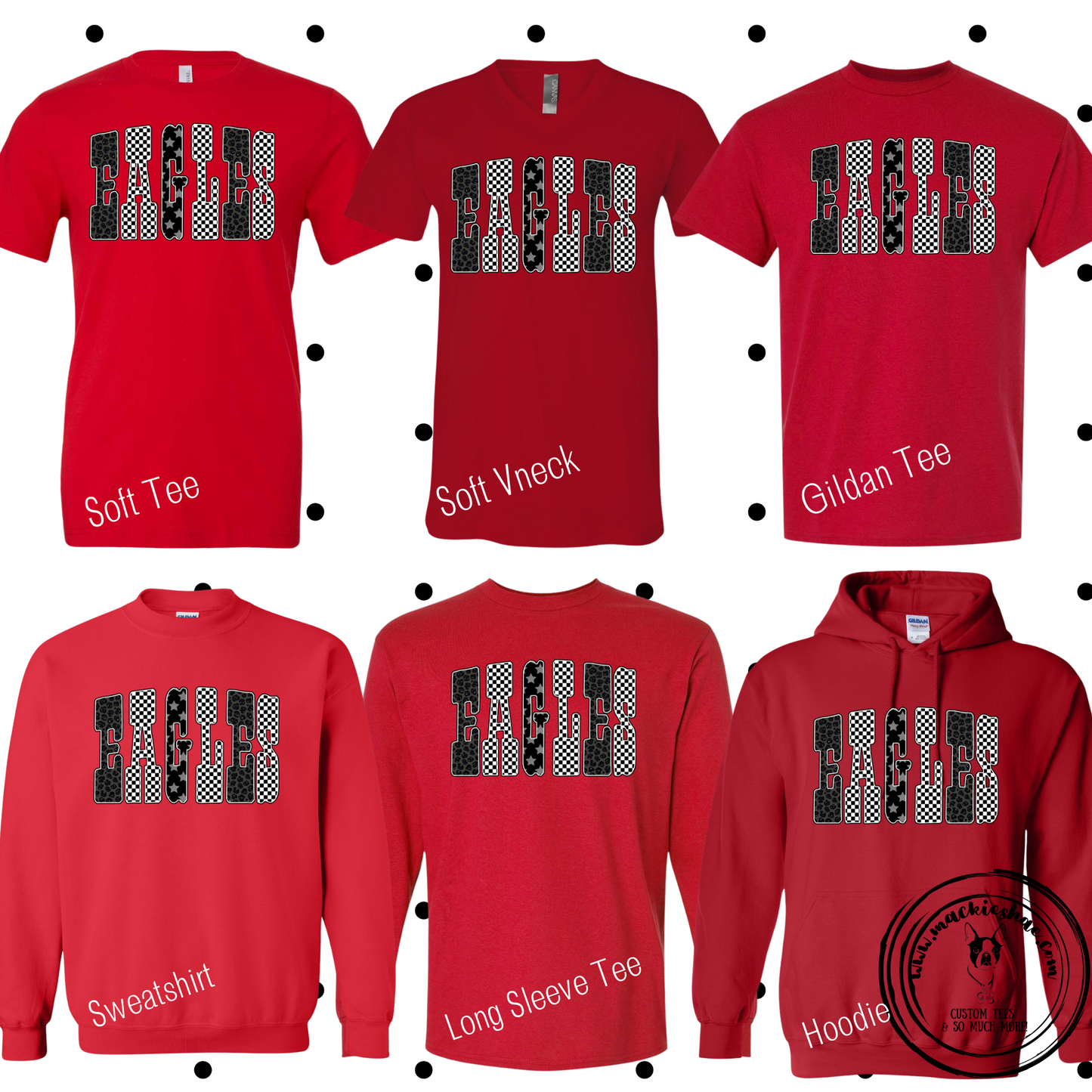 MMS- Eagles Checkered Leopard Red Gear