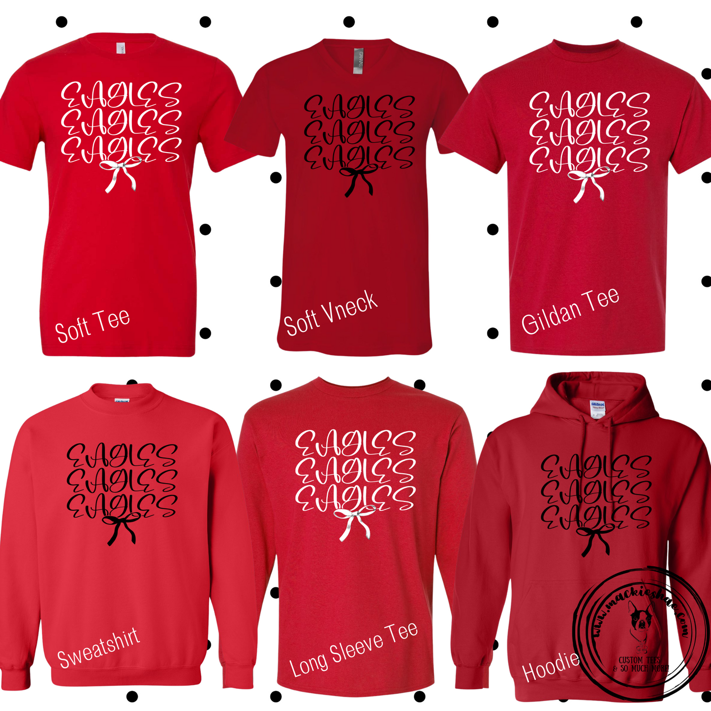 MMS- Eagles Stacked Bow Red Gear