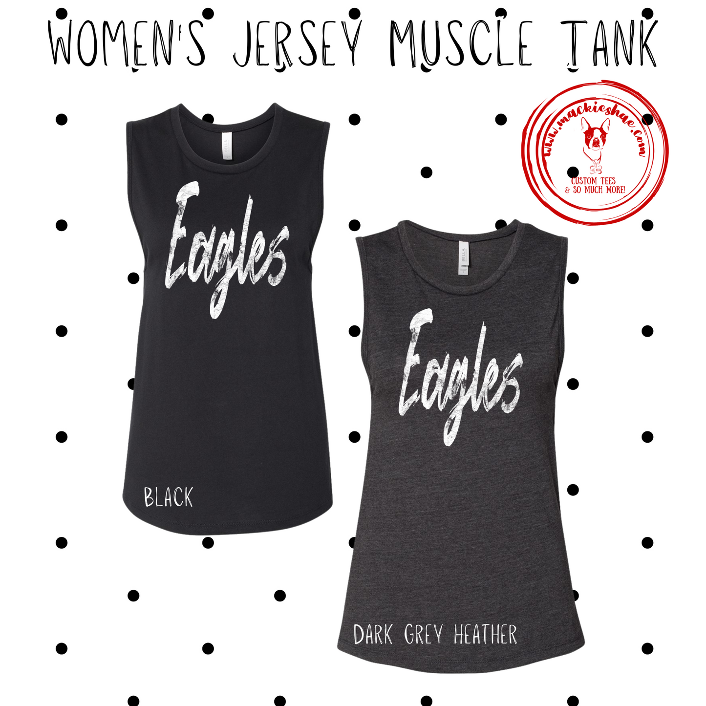 MMS- Eagles Grunge Womens Jersey Muscle Tank