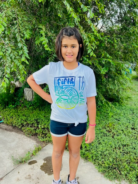 Grade Ombre Custom Shirt for Kids and Adults, Soft Short Sleeve (Get any Grade)