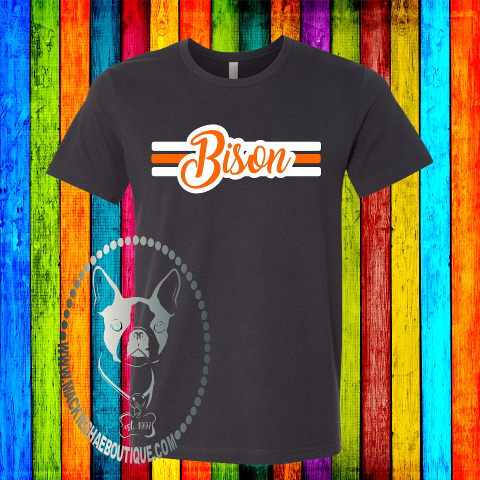 Bison Stripes Custom Shirt, Soft Short Sleeve