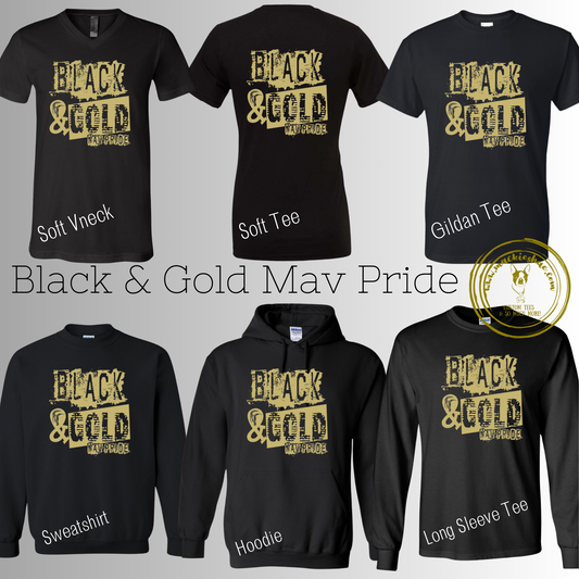 Mavs- Black & Gold Mav Pride Gear, Soft Tees and Gildan Tees **SALE WHILE SUPPLIES LAST** RETIRED