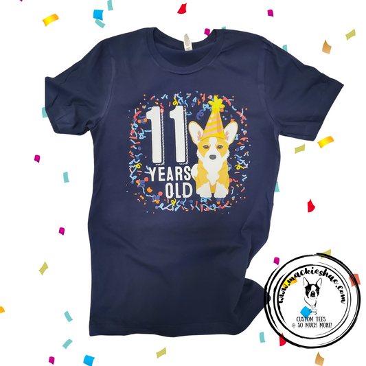 Dog Birthday Custom Shirt for Kids and Adults, Soft Short Sleeve (Get any Number)