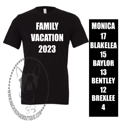 Family Vacation Personalized Custom Shirt, Gildan Short Sleeve