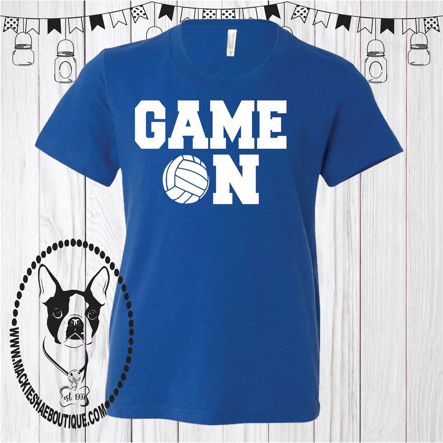 Game On Volleyball (get any ball) Custom Shirt for Kids and Adults, Short Sleeve