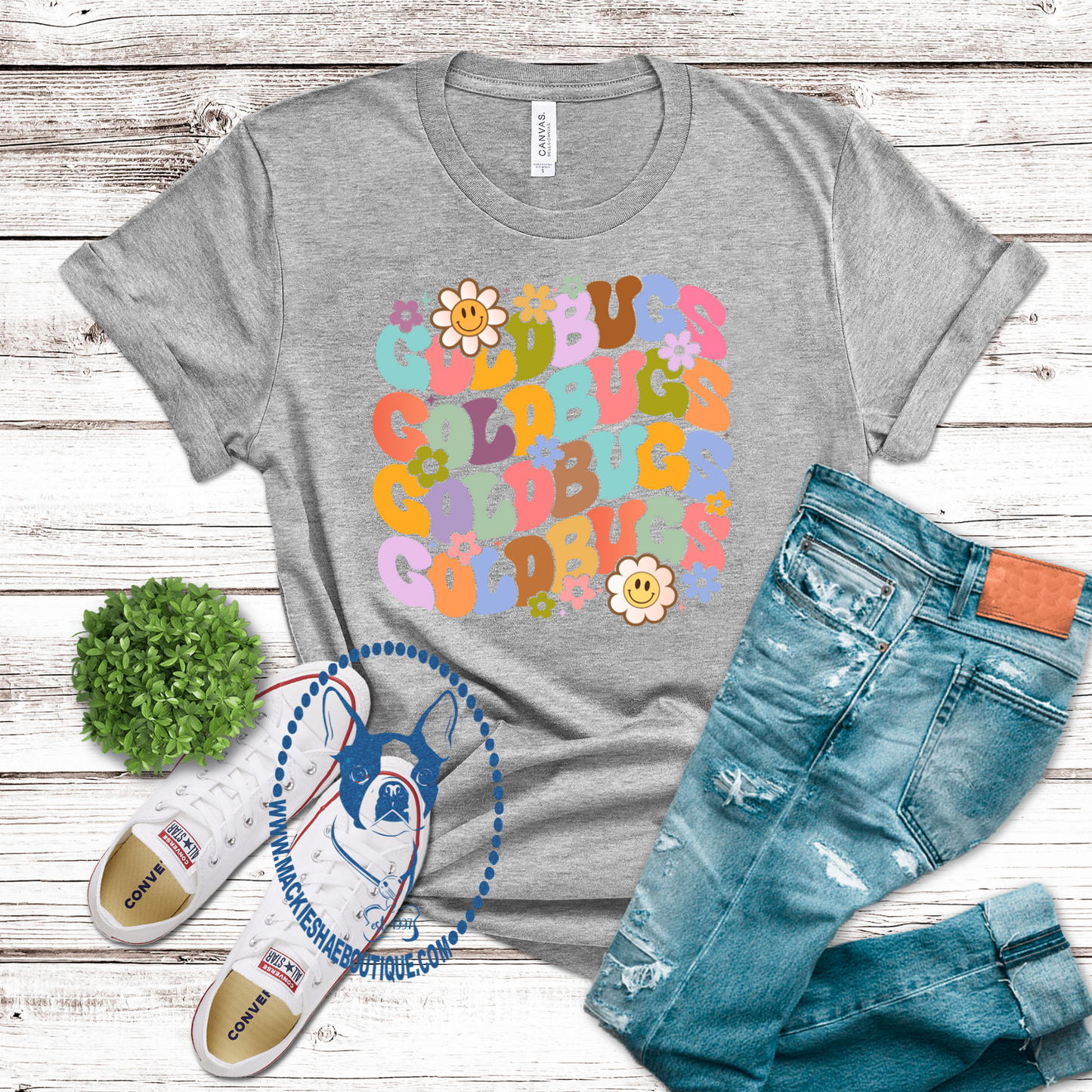 Floral Goldbugs Custom Shirt for Kids and Adults, Soft Short Sleeve Tee and Crewneck Sweatshirt