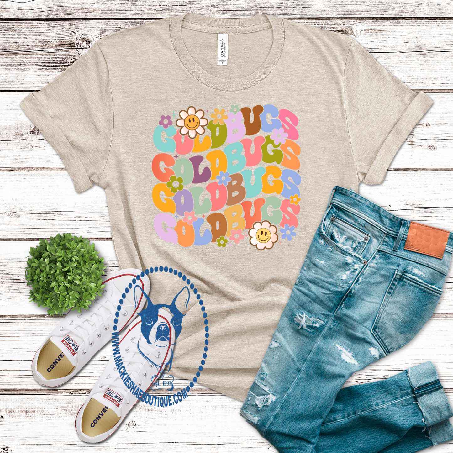 Floral Goldbugs Custom Shirt for Kids and Adults, Soft Short Sleeve Tee and Crewneck Sweatshirt
