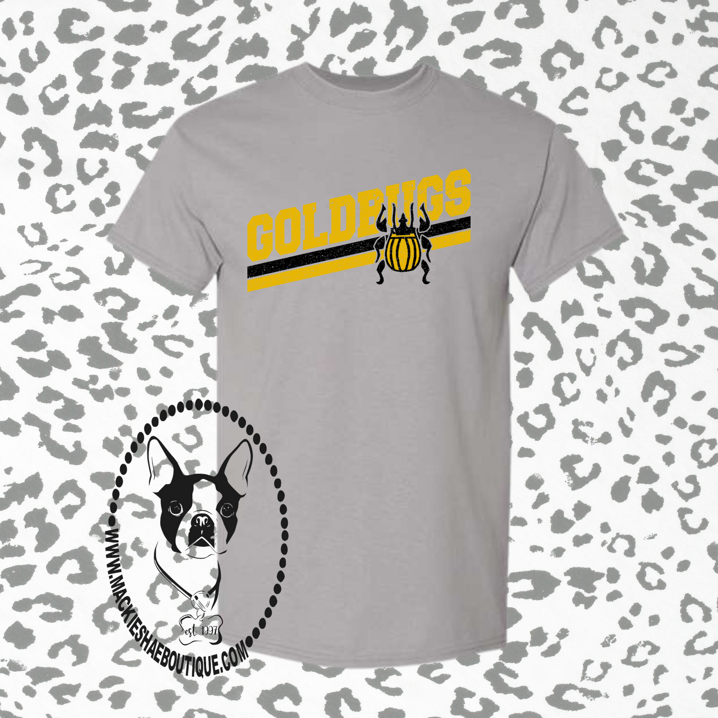 Goldbugs Lines Custom Shirt for Kids and Adults, Gildan 50/50 Gravel Short Sleeve Tee