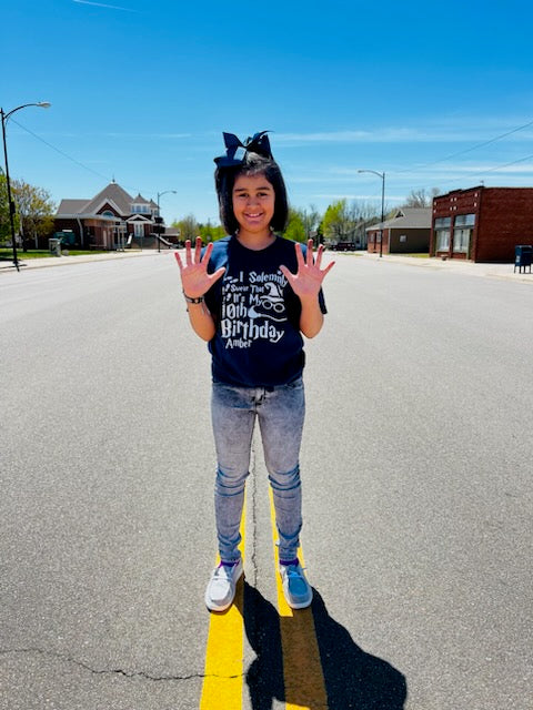 I Solemnly Swear... Birthday Custom Shirt for Kids, Short Sleeve (Get Any Number and Name)