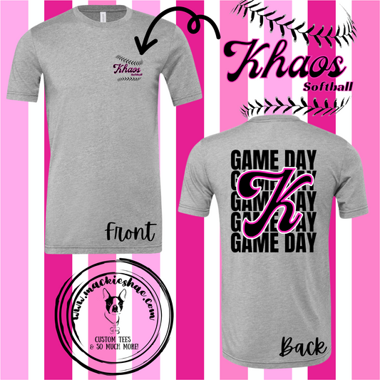 Khaos Game Day Custom Shirt for Kids and Adults (Get Any Team)
