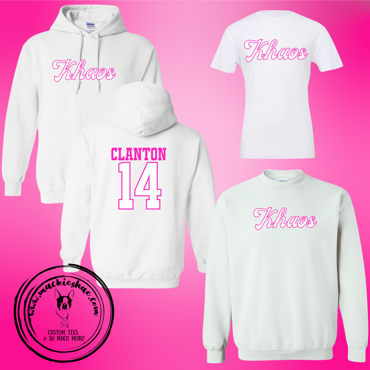 Khaos- Khaos Personalized White Gear