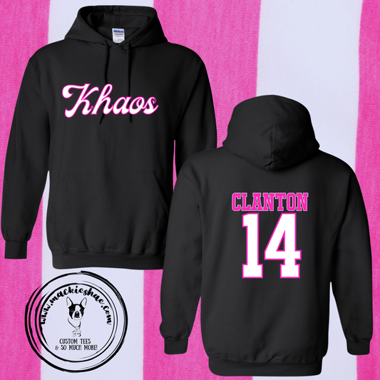 Khaos Personalized Custom Shirt for Kids and Adults, Hoodie (Get Any Team)