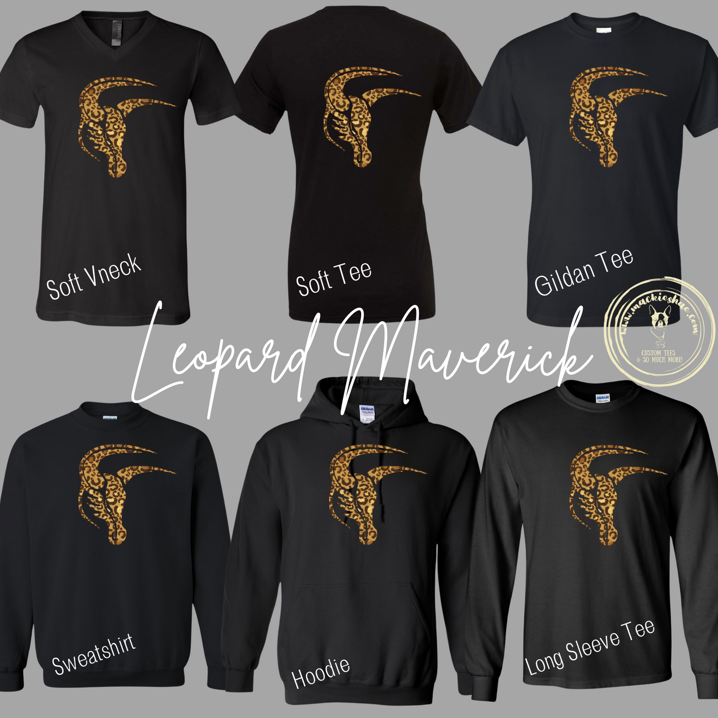 Mavs- Leopard Maverick Gear, Soft Tees **SALE**