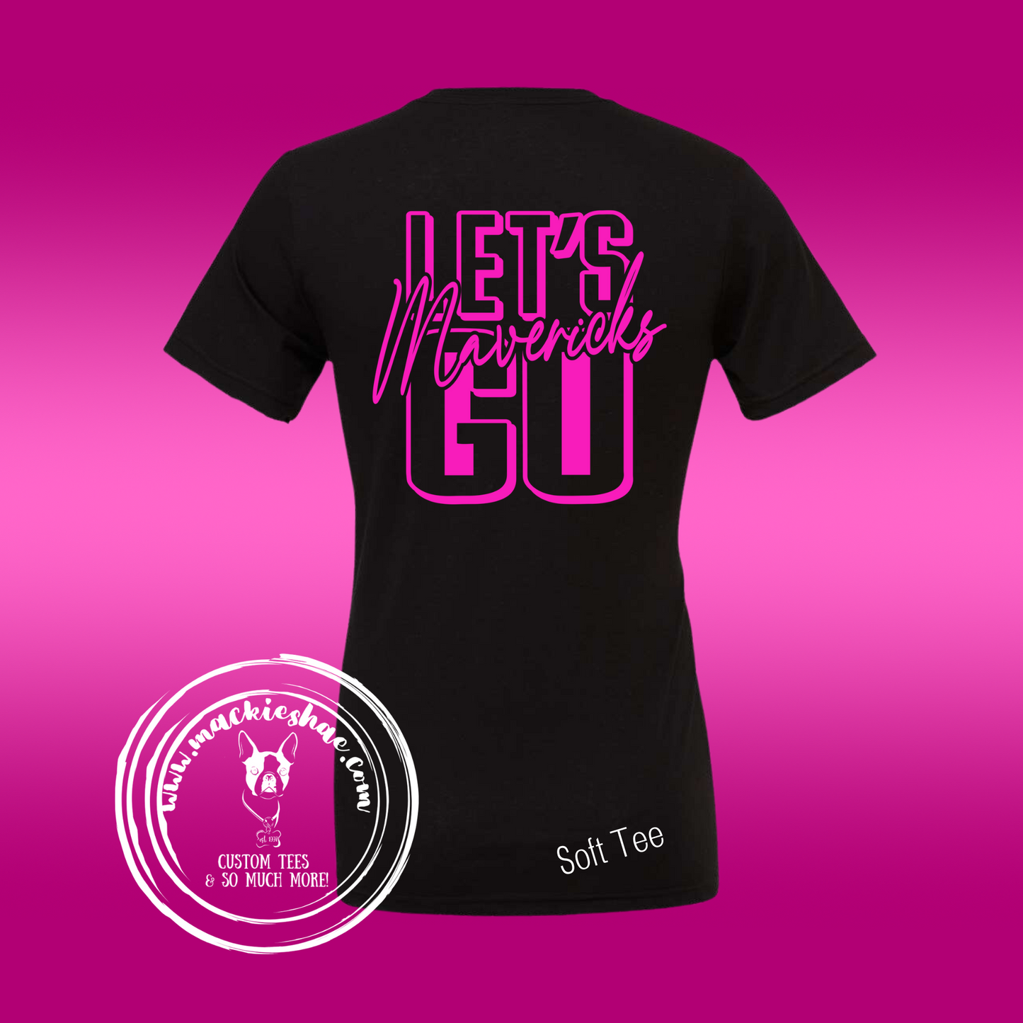 Mavs- Let's Go Mavericks Black with PINK Gear for Youth and Adults