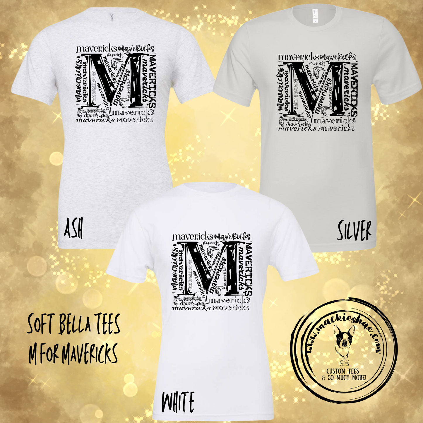 Mavs- M Mavericks Soft Tee, Size Small, Medium, Large, & 2X **SALE WHILE SUPPLIES LAST*** RETIRED