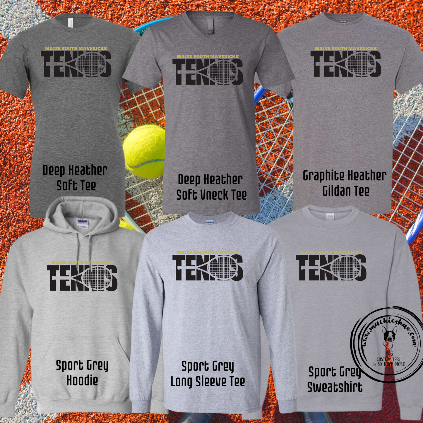 Maize South Mavericks Tennis Grey Gear