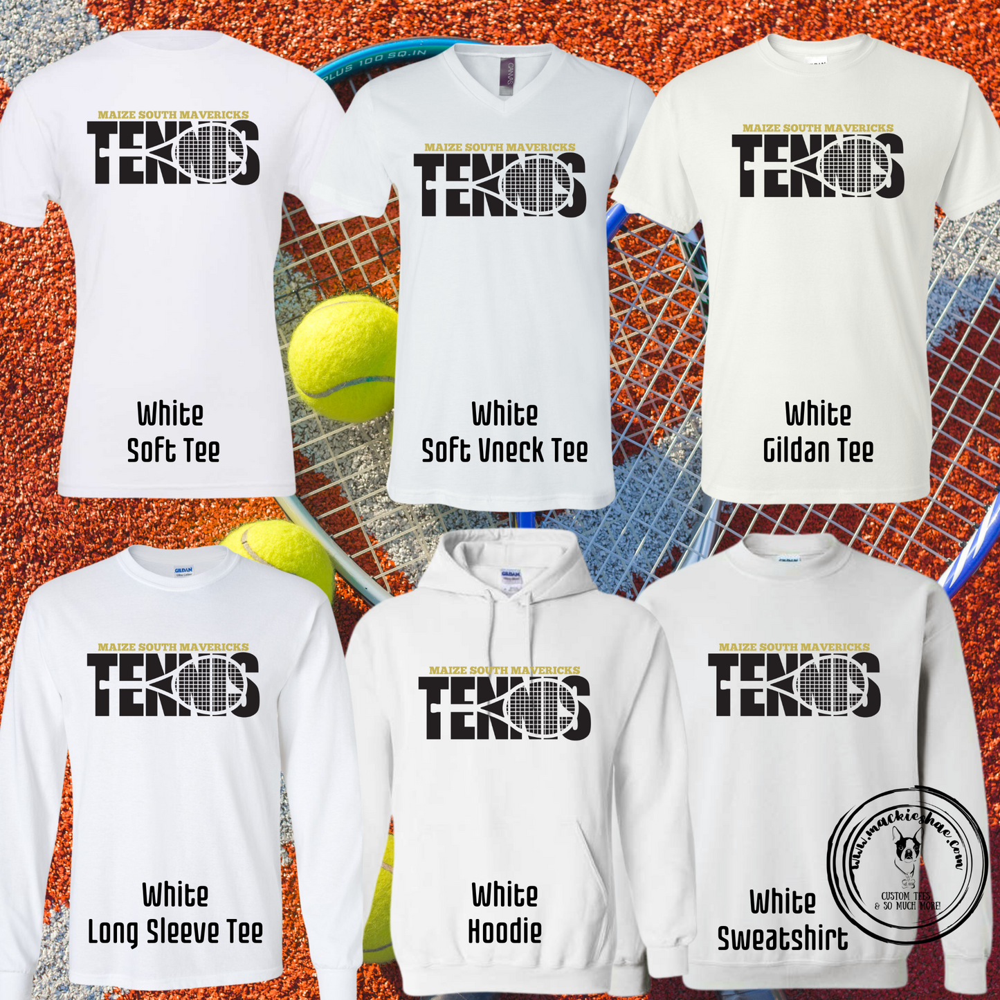 Mavs- Maize South Mavericks Tennis White Gear