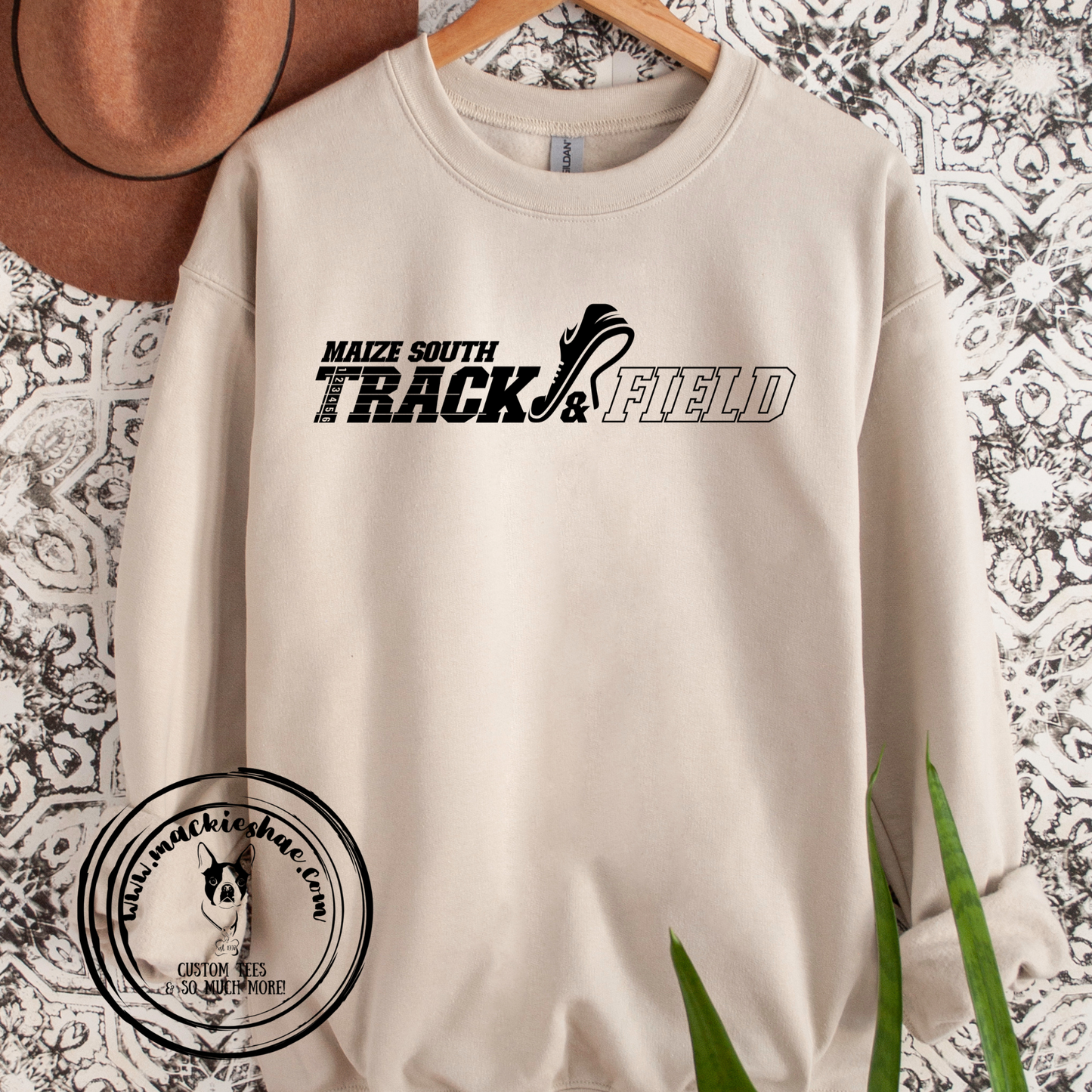 Mavs- Maize South Track & Field Sand Crewneck Sweatshirt (Adult Sizes only)