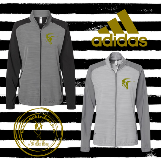 Mavs- Maverick ADIDAS Women's Heather Block Full-Zip Wind Jacket, Size Small **SALE WHILE SUPPLIES LAST** JACKET IS DISCONTINUED-LAST ONE