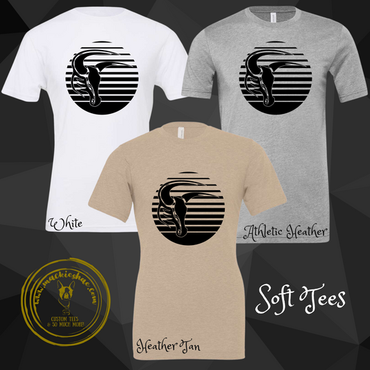 Mavs- Maverick Line Circle Soft Tee, White only **SALE WHILE SUPPLIES LAST** RETIRED