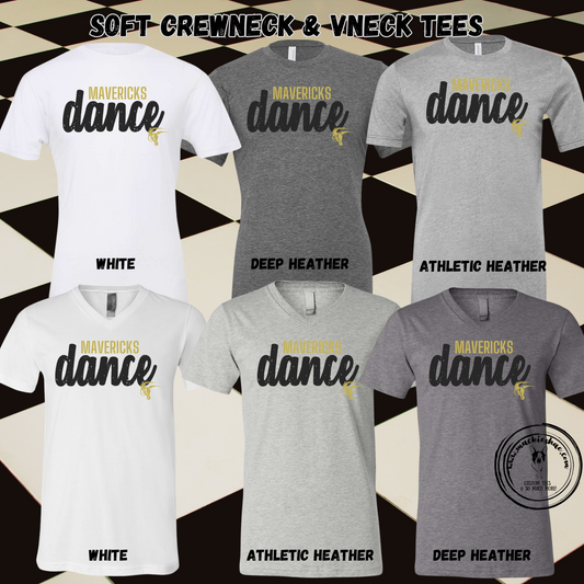 Mavs- Mavericks Dance Bella Soft Crewneck Soft Short Sleeve Tee **SALE WHILE SUPPLIES LAST** RETIRED