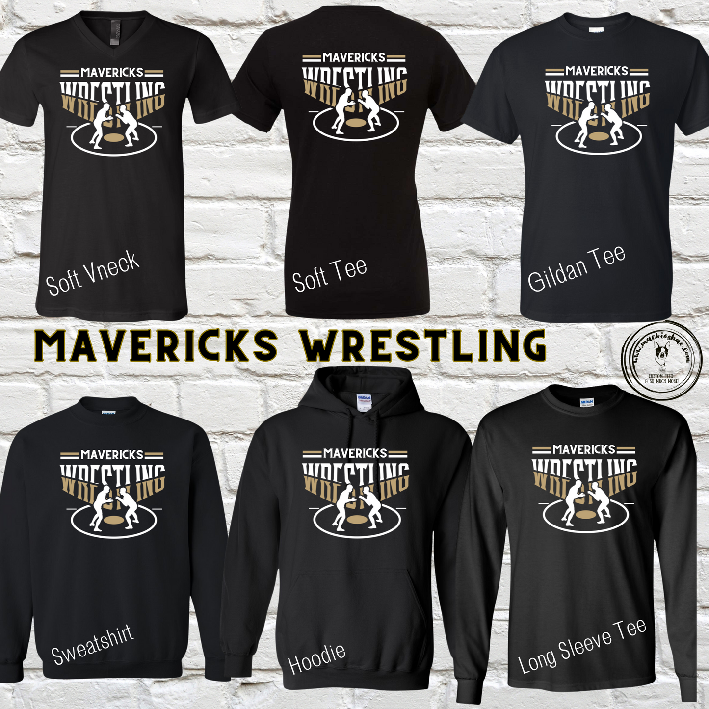 Mavs- Mavericks Wrestling Two Tone Gear, Soft Tees and Crewnecks **SALE WHILE SUPPLIES LAST** RETIRED