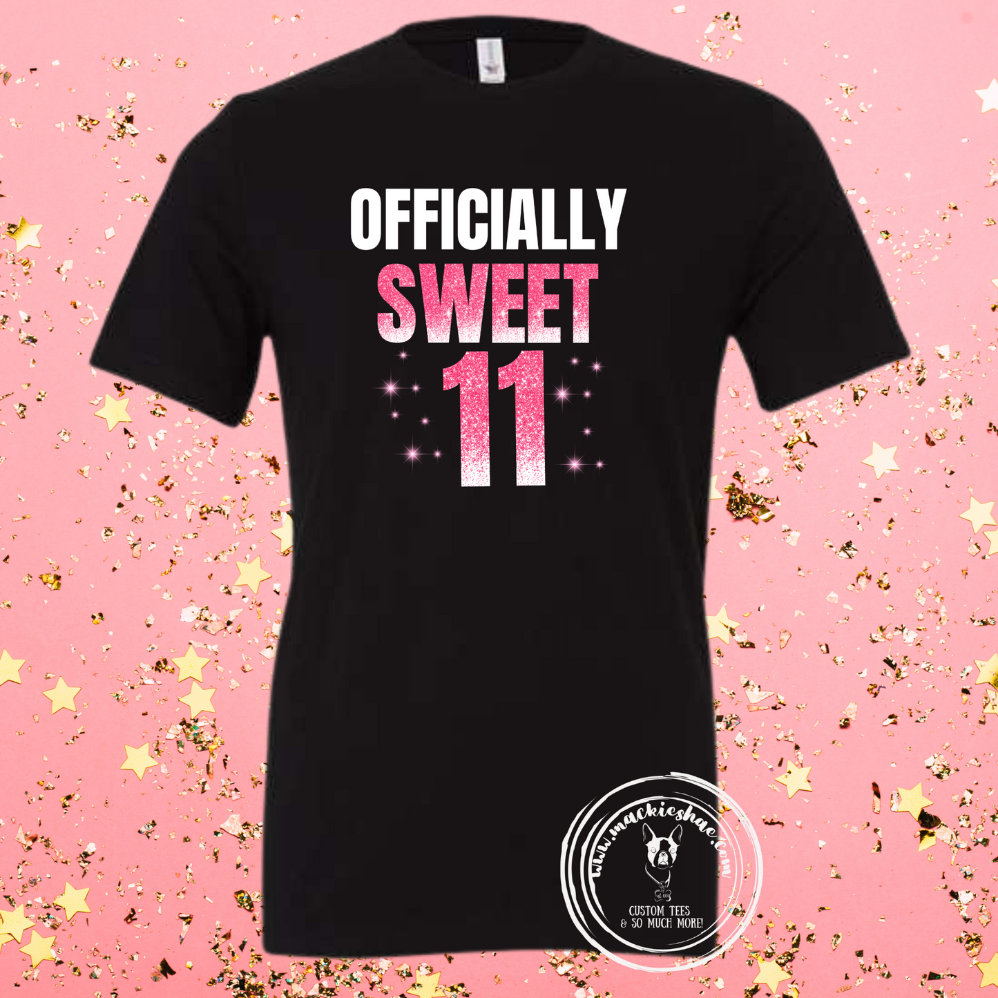 Officially Sweet... Birthday Custom Shirt for Kids and Adults, Soft Short Sleeve (Get any Number)