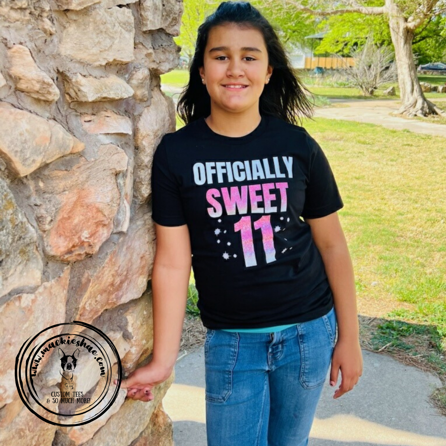 Officially Sweet... Birthday Custom Shirt for Kids and Adults, Soft Short Sleeve (Get any Number)