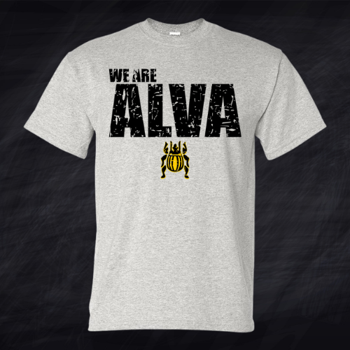 We are Alva Goldbugs Custom Shirt for Kids and Adults, Gildan 50/50 Ash Grey Short Sleeve Tee