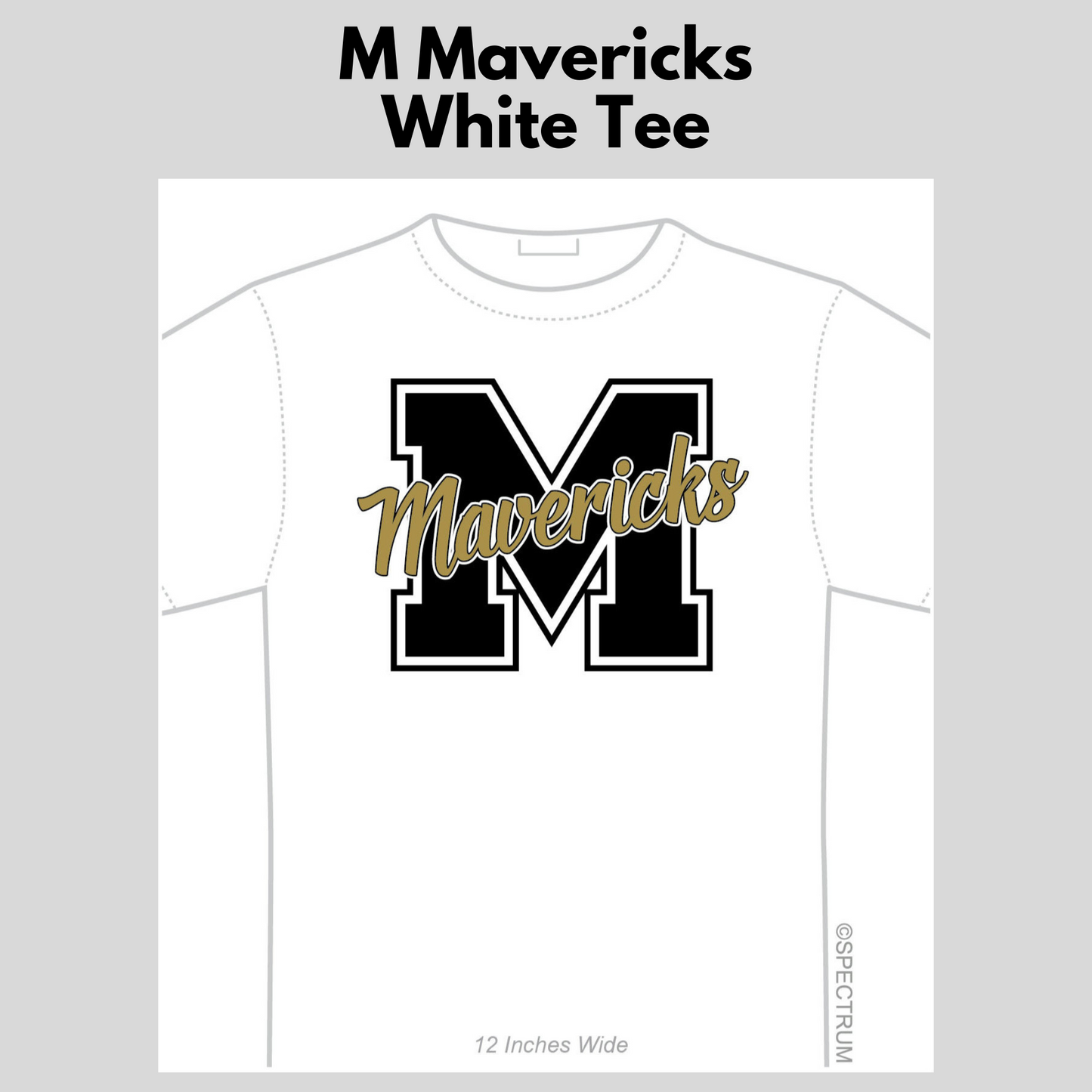 Mavs- M Mavericks White Tee