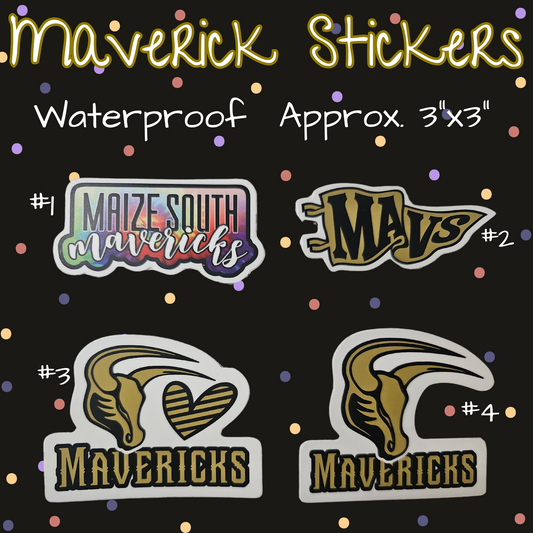 Mavs- Maize South Mavericks Stickers (4 Design Options) **SALE WHILE SUPPLIES LAST**